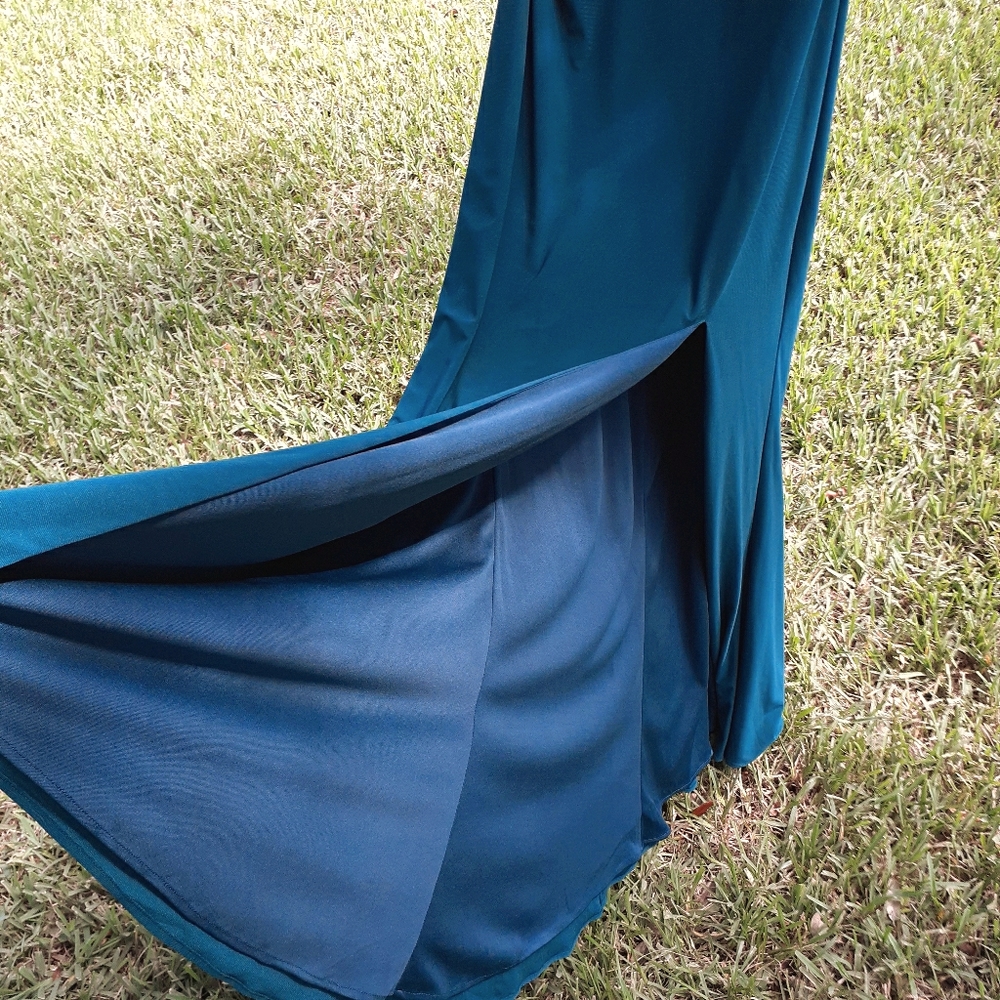 Camille la vie green backless formal prom dress - Picture 6 of 16